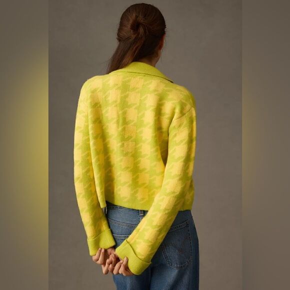 English Factory Houndstooth cardigan sweater XS - Picture 2 of 5